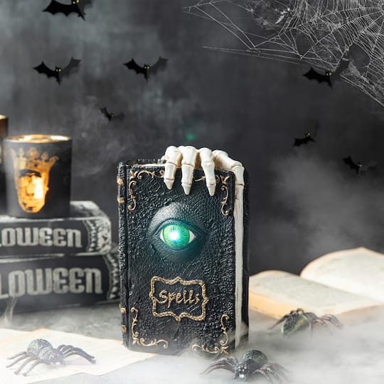 Glitzhome® 8" Lighted Halloween Ghostbuster Book